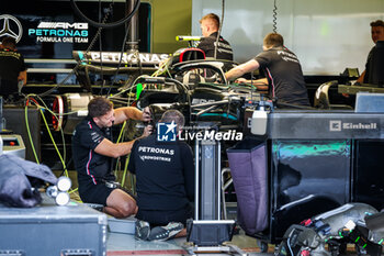 2023-10-26 - Mercedes AMG F1 Team W14, mechanical detail during the 2023 Formula 1 Grand Premio de la Ciudad de Mexico, 19th round of the 2023 Formula One World Championship from October 27 to 29, 2023 on the Autodromo Hermanos Rodriguez, in Mexico City, Mexico - F1 - MEXICO CITY GRAND PRIX 2023 - FORMULA 1 - MOTORS