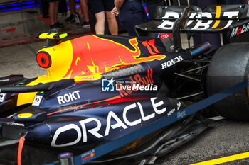 2023-10-27 - Red Bull Racing RB19, mechanical detail of rear engine cover, sidepods, and cooling vents and louvres during the 2023 Formula 1 Grand Premio de la Ciudad de Mexico, 19th round of the 2023 Formula One World Championship from October 27 to 29, 2023 on the Autodromo Hermanos Rodriguez, in Mexico City, Mexico - F1 - MEXICO CITY GRAND PRIX 2023 - FORMULA 1 - MOTORS