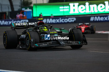 2023-10-28 - 44 HAMILTON Lewis (gbr), Mercedes AMG F1 Team W14, action during the 2023 Formula 1 Grand Premio de la Ciudad de Mexico, 19th round of the 2023 Formula One World Championship from October 27 to 29, 2023 on the Autodromo Hermanos Rodriguez, in Mexico City, Mexico - F1 - MEXICO CITY GRAND PRIX 2023 - FORMULA 1 - MOTORS