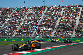 2023-10-29 - 04 NORRIS Lando (gbr), McLaren F1 Team MCL60, action during the 2023 Formula 1 Grand Premio de la Ciudad de Mexico, 19th round of the 2023 Formula One World Championship from October 27 to 29, 2023 on the Autodromo Hermanos Rodriguez, in Mexico City, Mexico - F1 - MEXICO CITY GRAND PRIX 2023 - RACE - FORMULA 1 - MOTORS