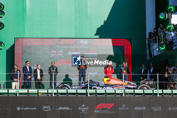 2023-10-30 - VERSTAPPEN Max (ned), Red Bull Racing RB19, HAMILTON Lewis (gbr), Mercedes AMG F1 Team W14, LECLERC Charles (mco), Scuderia Ferrari SF-23, portrait during the 2023 Formula 1 Grand Premio de la Ciudad de Mexico, 19th round of the 2023 Formula One World Championship from October 27 to 29, 2023 on the Autodromo Hermanos Rodriguez, in Mexico City, Mexico - F1 - MEXICO CITY GRAND PRIX 2023 - RACE - FORMULA 1 - MOTORS