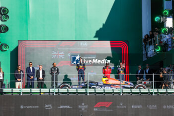 2023-10-30 - VERSTAPPEN Max (ned), Red Bull Racing RB19, HAMILTON Lewis (gbr), Mercedes AMG F1 Team W14, LECLERC Charles (mco), Scuderia Ferrari SF-23, portrait during the 2023 Formula 1 Grand Premio de la Ciudad de Mexico, 19th round of the 2023 Formula One World Championship from October 27 to 29, 2023 on the Autodromo Hermanos Rodriguez, in Mexico City, Mexico - F1 - MEXICO CITY GRAND PRIX 2023 - RACE - FORMULA 1 - MOTORS