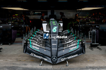2023-11-02 - Mercedes AMG F1 Team W14, mechanical detail of front wing during the 2023 Formula 1 Rolex Grande Premio de Sao Paulo, 20th round of the 2023 Formula One World Championship from November 3 to 5, 2023 on the Autodromo José Carlos Pace, in Sao Paulo, Brazil - F1 - SAO PAULO GRAND PRIX 2023 - FORMULA 1 - MOTORS