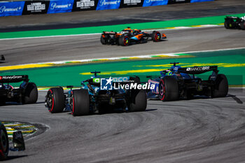 2023-11-04 - 18 STROLL Lance (can), Aston Martin F1 Team AMR23, 31 OCON Esteban (fra), Alpine F1 Team A523, action during the 2023 Formula 1 Rolex Grande Premio de Sao Paulo, 20th round of the 2023 Formula One World Championship from November 3 to 5, 2023 on the Autodromo José Carlos Pace, in Sao Paulo, Brazil - F1 - SAO PAULO GRAND PRIX 2023 - FORMULA 1 - MOTORS