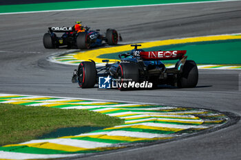 2023-11-04 - 63 RUSSELL George (gbr), Mercedes AMG F1 Team W14, 11 PEREZ Sergio (mex), Red Bull Racing RB19, action during the 2023 Formula 1 Rolex Grande Premio de Sao Paulo, 20th round of the 2023 Formula One World Championship from November 3 to 5, 2023 on the Autodromo José Carlos Pace, in Sao Paulo, Brazil - F1 - SAO PAULO GRAND PRIX 2023 - FORMULA 1 - MOTORS