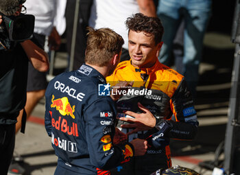 2023-11-04 - NORRIS Lando (gbr), McLaren F1 Team MCL60, VERSTAPPEN Max (ned), Red Bull Racing RB19, portrait during the 2023 Formula 1 Rolex Grande Premio de Sao Paulo, 20th round of the 2023 Formula One World Championship from November 3 to 5, 2023 on the Autodromo José Carlos Pace, in Sao Paulo, Brazil - F1 - SAO PAULO GRAND PRIX 2023 - FORMULA 1 - MOTORS