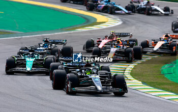 2023-11-05 - 44 HAMILTON Lewis (gbr), Mercedes AMG F1 Team W14, action during the 2023 Formula 1 Rolex Grande Premio de Sao Paulo, 20th round of the 2023 Formula One World Championship from November 3 to 5, 2023 on the Autodromo José Carlos Pace, in Sao Paulo, Brazil - F1 - SAO PAULO GRAND PRIX 2023 - RACE - FORMULA 1 - MOTORS
