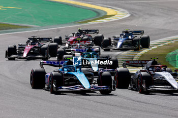 2023-11-05 - 10 GASLY Pierre (fra), Alpine F1 Team A523, 31 OCON Esteban (fra), Alpine F1 Team A523, action during the 2023 Formula 1 Rolex Grande Premio de Sao Paulo, 20th round of the 2023 Formula One World Championship from November 3 to 5, 2023 on the Autodromo José Carlos Pace, in Sao Paulo, Brazil - F1 - SAO PAULO GRAND PRIX 2023 - RACE - FORMULA 1 - MOTORS