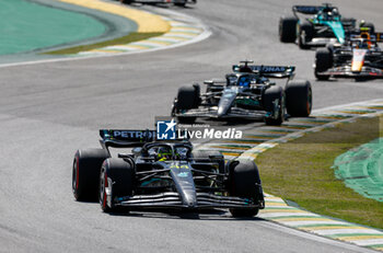 2023-11-05 - 44 HAMILTON Lewis (gbr), Mercedes AMG F1 Team W14, 63 RUSSELL George (gbr), Mercedes AMG F1 Team W14, action during the 2023 Formula 1 Rolex Grande Premio de Sao Paulo, 20th round of the 2023 Formula One World Championship from November 3 to 5, 2023 on the Autodromo José Carlos Pace, in Sao Paulo, Brazil - F1 - SAO PAULO GRAND PRIX 2023 - RACE - FORMULA 1 - MOTORS