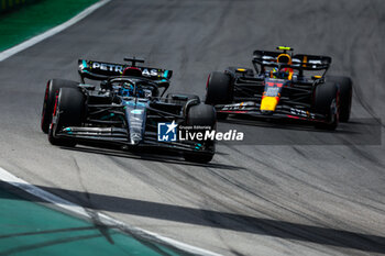 2023-11-05 - 63 RUSSELL George (gbr), Mercedes AMG F1 Team W14, 11 PEREZ Sergio (mex), Red Bull Racing RB19, action during the 2023 Formula 1 Rolex Grande Premio de Sao Paulo, 20th round of the 2023 Formula One World Championship from November 3 to 5, 2023 on the Autodromo José Carlos Pace, in Sao Paulo, Brazil - F1 - SAO PAULO GRAND PRIX 2023 - RACE - FORMULA 1 - MOTORS