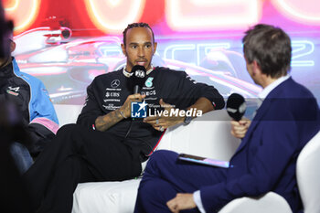2023-11-16 - HAMILTON Lewis (gbr), Mercedes AMG F1 Team W14, portrait press conference during the 2023 Formula 1 Heineken Silver Las Vegas Grand Prix, 21th round of the 2023 Formula One World Championship from November 17 to 19, 2023 on the Las Vegas Strip Circuit, in Las Vegas, USA - F1 - LAS VEGAS GRAND PRIX 2023 - FORMULA 1 - MOTORS