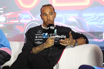 2023-11-16 - HAMILTON Lewis (gbr), Mercedes AMG F1 Team W14, portrait press conference during the 2023 Formula 1 Heineken Silver Las Vegas Grand Prix, 21th round of the 2023 Formula One World Championship from November 17 to 19, 2023 on the Las Vegas Strip Circuit, in Las Vegas, USA - F1 - LAS VEGAS GRAND PRIX 2023 - FORMULA 1 - MOTORS