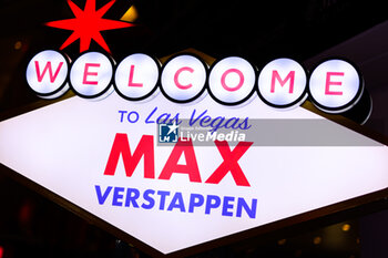 2023-11-16 - Welcome to Las Vegas Max Verstappen during the 2023 Formula 1 Heineken Silver Las Vegas Grand Prix, 21th round of the 2023 Formula One World Championship from November 17 to 19, 2023 on the Las Vegas Strip Circuit, in Las Vegas, USA - F1 - LAS VEGAS GRAND PRIX 2023 - FORMULA 1 - MOTORS