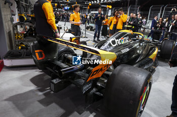 2023-11-17 - Rear suspension and wing, McLaren F1 Team MCL60 during the 2023 Formula 1 Heineken Silver Las Vegas Grand Prix, 21th round of the 2023 Formula One World Championship from November 17 to 19, 2023 on the Las Vegas Strip Circuit, in Las Vegas, USA - F1 - LAS VEGAS GRAND PRIX 2023 - FORMULA 1 - MOTORS