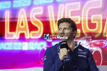 17/11/2023 - Team principal press conference with VOWLES James, Williams Racing, portrait during the 2023 Formula 1 Heineken Silver Las Vegas Grand Prix, 21th round of the 2023 Formula One World Championship from November 17 to 19, 2023 on the Las Vegas Strip Circuit, in Las Vegas, USA - F1 - LAS VEGAS GRAND PRIX 2023 - FORMULA 1 - MOTORI