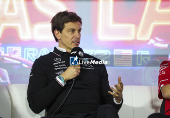 2023-11-17 - Team principal press conference with WOLFF Toto (aut), Mercedes AMG F1 Team, portrait during the 2023 Formula 1 Heineken Silver Las Vegas Grand Prix, 21th round of the 2023 Formula One World Championship from November 17 to 19, 2023 on the Las Vegas Strip Circuit, in Las Vegas, USA - F1 - LAS VEGAS GRAND PRIX 2023 - FORMULA 1 - MOTORS