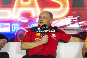 2023-11-17 - Team principal press conference with VASSEUR Frédéric (fra), Scuderia Ferrari, portrait during the 2023 Formula 1 Heineken Silver Las Vegas Grand Prix, 21th round of the 2023 Formula One World Championship from November 17 to 19, 2023 on the Las Vegas Strip Circuit, in Las Vegas, USA - F1 - LAS VEGAS GRAND PRIX 2023 - FORMULA 1 - MOTORS