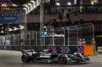 17/11/2023 - 63 RUSSELL George (gbr), Mercedes AMG F1 Team W14, action during the 2023 Formula 1 Heineken Silver Las Vegas Grand Prix, 21th round of the 2023 Formula One World Championship from November 17 to 19, 2023 on the Las Vegas Strip Circuit, in Las Vegas, USA - F1 - LAS VEGAS GRAND PRIX 2023 - FORMULA 1 - MOTORI