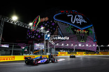 2023-11-18 - 31 OCON Esteban (fra), Alpine F1 Team A523, action in front of the sphere during the 2023 Formula 1 Heineken Silver Las Vegas Grand Prix, 21th round of the 2023 Formula One World Championship from November 17 to 19, 2023 on the Las Vegas Strip Circuit, in Las Vegas, USA - F1 - LAS VEGAS GRAND PRIX 2023 - FORMULA 1 - MOTORS