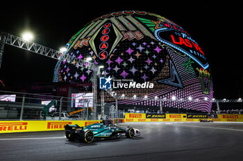 2023-11-18 - 18 STROLL Lance (can), Aston Martin F1 Team AMR23, action in front of the sphere during the 2023 Formula 1 Heineken Silver Las Vegas Grand Prix, 21th round of the 2023 Formula One World Championship from November 17 to 19, 2023 on the Las Vegas Strip Circuit, in Las Vegas, USA - F1 - LAS VEGAS GRAND PRIX 2023 - FORMULA 1 - MOTORS