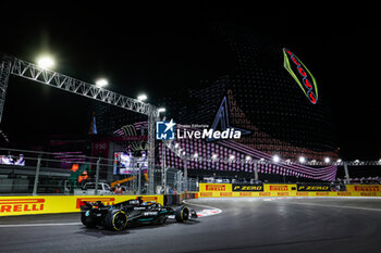 2023-11-18 - 63 RUSSELL George (gbr), Mercedes AMG F1 Team W14, action in front of the sphere during the 2023 Formula 1 Heineken Silver Las Vegas Grand Prix, 21th round of the 2023 Formula One World Championship from November 17 to 19, 2023 on the Las Vegas Strip Circuit, in Las Vegas, USA - F1 - LAS VEGAS GRAND PRIX 2023 - FORMULA 1 - MOTORS
