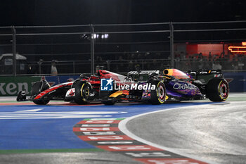 2023-11-18 - 01 VERSTAPPEN Max (nld), Red Bull Racing RB19, 16 LECLERC Charles (mco), Scuderia Ferrari SF-23, action during the 2023 Formula 1 Heineken Silver Las Vegas Grand Prix, 21th round of the 2023 Formula One World Championship from November 17 to 19, 2023 on the Las Vegas Strip Circuit, in Las Vegas, USA - F1 - LAS VEGAS GRAND PRIX 2023 - RACE - FORMULA 1 - MOTORS