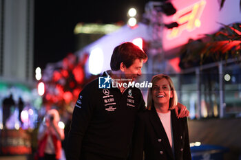 2023-11-19 - WOLFF Susie, Managing Director of the F1 Academy, WOLFF Toto (aut), Team Principal & CEO of Mercedes AMG F1 Team, portrait during the 2023 Formula 1 Heineken Silver Las Vegas Grand Prix, 21th round of the 2023 Formula One World Championship from November 17 to 19, 2023 on the Las Vegas Strip Circuit, in Las Vegas, USA - F1 - LAS VEGAS GRAND PRIX 2023 - RACE - FORMULA 1 - MOTORS