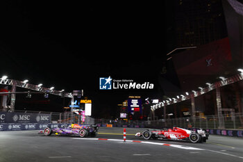 2023-11-19 - 01 VERSTAPPEN Max (nld), Red Bull Racing RB19, action 16 LECLERC Charles (mco), Scuderia Ferrari SF-23, action during the 2023 Formula 1 Heineken Silver Las Vegas Grand Prix, 21th round of the 2023 Formula One World Championship from November 17 to 19, 2023 on the Las Vegas Strip Circuit, in Las Vegas, USA - F1 - LAS VEGAS GRAND PRIX 2023 - RACE - FORMULA 1 - MOTORS
