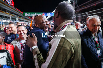 2023-11-19 - Usain Bolt, eight-time Olympic gold medallist, Terry Crews, actor, portrait during the 2023 Formula 1 Heineken Silver Las Vegas Grand Prix, 21th round of the 2023 Formula One World Championship from November 17 to 19, 2023 on the Las Vegas Strip Circuit, in Las Vegas, USA - F1 - LAS VEGAS GRAND PRIX 2023 - RACE - FORMULA 1 - MOTORS