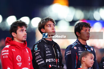 2023-11-19 - LECLERC Charles (mco), Scuderia Ferrari SF-23, RUSSELL George (gbr), Mercedes AMG F1 Team W14, portrait during the 2023 Formula 1 Heineken Silver Las Vegas Grand Prix, 21th round of the 2023 Formula One World Championship from November 17 to 19, 2023 on the Las Vegas Strip Circuit, in Las Vegas, USA - F1 - LAS VEGAS GRAND PRIX 2023 - RACE - FORMULA 1 - MOTORS