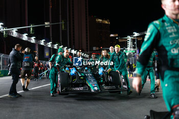 2023-11-19 - starting grid 18 STROLL Lance (can), Aston Martin F1 Team AMR23, during the 2023 Formula 1 Heineken Silver Las Vegas Grand Prix, 21th round of the 2023 Formula One World Championship from November 17 to 19, 2023 on the Las Vegas Strip Circuit, in Las Vegas, USA - F1 - LAS VEGAS GRAND PRIX 2023 - RACE - FORMULA 1 - MOTORS