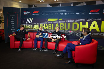 2023-11-24 - Press conference: FAMIN Bruno (fra), Team Principal of Alpine F1 Team, TOST Franz (aut), Team Principal of Scuderia AlphaTauri, STEINER Guenther (ita), Team Principal of Haas F1 team, portrait, during the 2023 Formula 1 Etihad Airways Abu Dhabi Grand Prix, 22th round of the 2023 Formula One World Championship from November 24 to 26, 2023 on the Yas Marina Circuit, in Abu Dhabi - F1 - ABU DHABI GRAND PRIX 2023 - FORMULA 1 - MOTORS