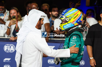 2023-11-25 - BEN SULAYEM Mohammed (uae), President of the FIA, ALONSO Fernando (spa), Aston Martin F1 Team AMR23, portrait during the 2023 Formula 1 Etihad Airways Abu Dhabi Grand Prix, 22th round of the 2023 Formula One World Championship from November 24 to 26, 2023 on the Yas Marina Circuit, in Abu Dhabi - F1 - ABU DHABI GRAND PRIX 2023 - FORMULA 1 - MOTORS