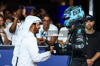 2023-11-25 - BEN SULAYEM Mohammed (uae), President of the FIA, RUSSELL George (gbr), Mercedes AMG F1 Team W14, portrait during the 2023 Formula 1 Etihad Airways Abu Dhabi Grand Prix, 22th round of the 2023 Formula One World Championship from November 24 to 26, 2023 on the Yas Marina Circuit, in Abu Dhabi - F1 - ABU DHABI GRAND PRIX 2023 - FORMULA 1 - MOTORS