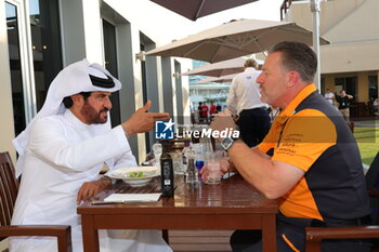 2023-11-25 - BEN SULAYEM Mohammed (uae), President of the FIA, BROWN Zak (usa), CEO of of McLaren Racing, portrait during the 2023 Formula 1 Etihad Airways Abu Dhabi Grand Prix, 22th round of the 2023 Formula One World Championship from November 24 to 26, 2023 on the Yas Marina Circuit, in Abu Dhabi - F1 - ABU DHABI GRAND PRIX 2023 - FORMULA 1 - MOTORS