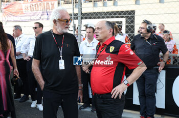 2023-11-26 - Flavio Briatore and VASSEUR Frédéric (fra), Team Principal & General Manager of the Scuderia Ferrari, portrait during the 2023 Formula 1 Etihad Airways Abu Dhabi Grand Prix, 22th round of the 2023 Formula One World Championship from November 24 to 26, 2023 on the Yas Marina Circuit, in Abu Dhabi - F1 - ABU DHABI GRAND PRIX 2023 - RACE - FORMULA 1 - MOTORS