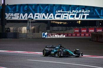 2023-11-26 - 18 STROLL Lance (can), Aston Martin F1 Team AMR23, action during the 2023 Formula 1 Etihad Airways Abu Dhabi Grand Prix, 22th round of the 2023 Formula One World Championship from November 24 to 26, 2023 on the Yas Marina Circuit, in Abu Dhabi - F1 - ABU DHABI GRAND PRIX 2023 - RACE - FORMULA 1 - MOTORS
