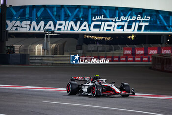 2023-11-26 - 27 HULKENBERG Nico (ger), Haas F1 Team VF-23 Ferrari, action during the 2023 Formula 1 Etihad Airways Abu Dhabi Grand Prix, 22th round of the 2023 Formula One World Championship from November 24 to 26, 2023 on the Yas Marina Circuit, in Abu Dhabi - F1 - ABU DHABI GRAND PRIX 2023 - RACE - FORMULA 1 - MOTORS
