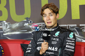 2023-11-26 - RUSSELL George (gbr), Mercedes AMG F1 Team W14, portrait press conference after race during the 2023 Formula 1 Etihad Airways Abu Dhabi Grand Prix, 22th round of the 2023 Formula One World Championship from November 24 to 26, 2023 on the Yas Marina Circuit, in Abu Dhabi - F1 - ABU DHABI GRAND PRIX 2023 - RACE - FORMULA 1 - MOTORS
