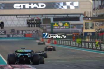 2023-11-26 - 18 STROLL Lance (can), Aston Martin F1 Team AMR23, action during the 2023 Formula 1 Etihad Airways Abu Dhabi Grand Prix, 22th round of the 2023 Formula One World Championship from November 24 to 26, 2023 on the Yas Marina Circuit, in Abu Dhabi - F1 - ABU DHABI GRAND PRIX 2023 - RACE - FORMULA 1 - MOTORS
