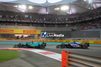 2023-11-26 - 18 STROLL Lance (can), Aston Martin F1 Team AMR23, action 10 GASLY Pierre (fra), Alpine F1 Team A523, action during the 2023 Formula 1 Etihad Airways Abu Dhabi Grand Prix, 22th round of the 2023 Formula One World Championship from November 24 to 26, 2023 on the Yas Marina Circuit, in Abu Dhabi - F1 - ABU DHABI GRAND PRIX 2023 - RACE - FORMULA 1 - MOTORS