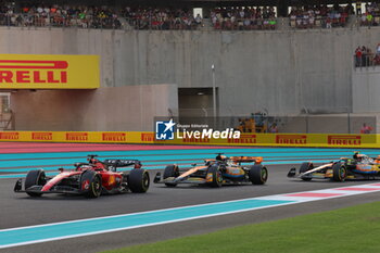 2023-11-26 - 16 LECLERC Charles (mco), Scuderia Ferrari SF-23, action 04 NORRIS Lando (gbr), McLaren F1 Team MCL60, action during the 2023 Formula 1 Etihad Airways Abu Dhabi Grand Prix, 22th round of the 2023 Formula One World Championship from November 24 to 26, 2023 on the Yas Marina Circuit, in Abu Dhabi - F1 - ABU DHABI GRAND PRIX 2023 - RACE - FORMULA 1 - MOTORS