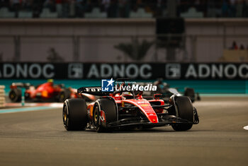 2023-11-26 - 16 LECLERC Charles (mco), Scuderia Ferrari SF-23, action during the 2023 Formula 1 Etihad Airways Abu Dhabi Grand Prix, 22th round of the 2023 Formula One World Championship from November 24 to 26, 2023 on the Yas Marina Circuit, in Abu Dhabi - F1 - ABU DHABI GRAND PRIX 2023 - RACE - FORMULA 1 - MOTORS