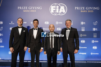 2023-12-08 - Hankook top management during the 2023 FIA Prize Giving Ceremony in Baky on December 8, 2023 at Baku Convention Center in Baku, Azerbaijan - FIA PRIZE GIVING 2023 - BAKU - FORMULA 1 - MOTORS