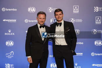 2023-12-08 - HORNER Christian, Red Bull Racing, FIA Formula One World Championship - Champion, portrait and VERSTAPPEN, FIA Formula One World Championship - Champion during the 2023 FIA Prize Giving Ceremony in Baky on December 8, 2023 at Baku Convention Center in Baku, Azerbaijan - FIA PRIZE GIVING 2023 - BAKU - FORMULA 1 - MOTORS
