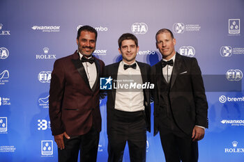 2023-12-08 - AL-ATTIYAH Nasser, FIA World Rally-Raid Championship - Champion, portrait with BAUMEL Mathieu, FIA World Rally-Raid Championship Co-Driver - Champion, portrait and ROUSSEL Jérôme during the 2023 FIA Prize Giving Ceremony in Baky on December 8, 2023 at Baku Convention Center in Baku, Azerbaijan - FIA PRIZE GIVING 2023 - BAKU - FORMULA 1 - MOTORS