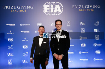 2023-12-08 - WYDAEGHE Martijn, FIA World Rally Championship Co-Driver - 3rd Place, portrait NEUVILLE Thierry, FIA World Rally Championship - 3rd Place, portrait during the 2023 FIA Prize Giving Ceremony in Baky on December 8, 2023 at Baku Convention Center in Baku, Azerbaijan - FIA PRIZE GIVING 2023 - BAKU - FORMULA 1 - MOTORS