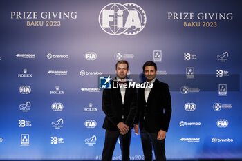 2023-12-08 - CASSIDY Nick, ABB FIA Formula E World Championship - 2nd Place, portrait with EVANS Mitch, ABB FIA Formula E World Championship - 3rd Place during the 2023 FIA Prize Giving Ceremony in Baky on December 8, 2023 at Baku Convention Center in Baku, Azerbaijan - FIA PRIZE GIVING 2023 - BAKU - FORMULA 1 - MOTORS