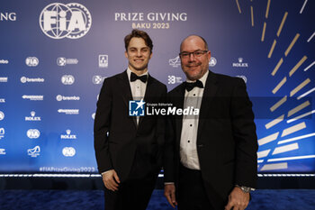 2023-12-08 - PIASTRI Oscar, FIA Rookie Of the Year, portrait during the 2023 FIA Prize Giving Ceremony in Baky on December 8, 2023 at Baku Convention Center in Baku, Azerbaijan - FIA PRIZE GIVING 2023 - BAKU - FORMULA 1 - MOTORS