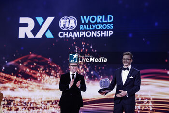 2023-12-08 - SOLBERG Peter with HANSEN Kevin, FIA World Rallycross Championship - 2nd Place, portrait during the 2023 FIA Prize Giving Ceremony in Baky on December 8, 2023 at Baku Convention Center in Baku, Azerbaijan - FIA PRIZE GIVING 2023 - BAKU - FORMULA 1 - MOTORS